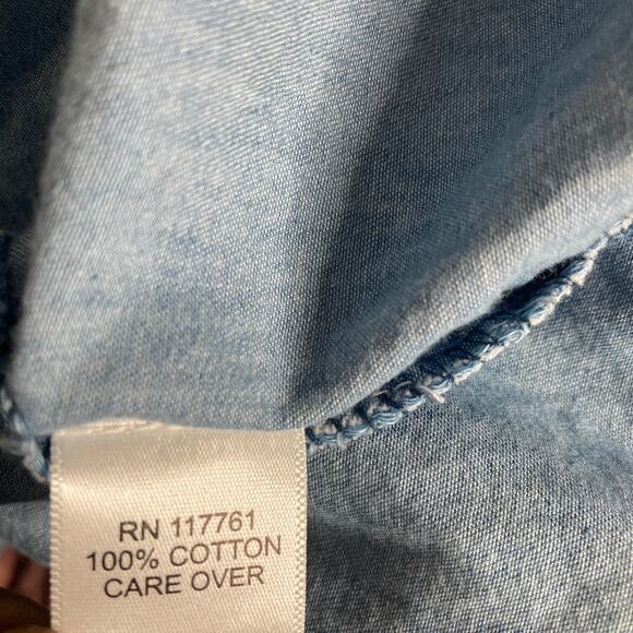 MPH Collection Dress Womens Small Tiered Denim Medium Wash - Picture 7 of 11